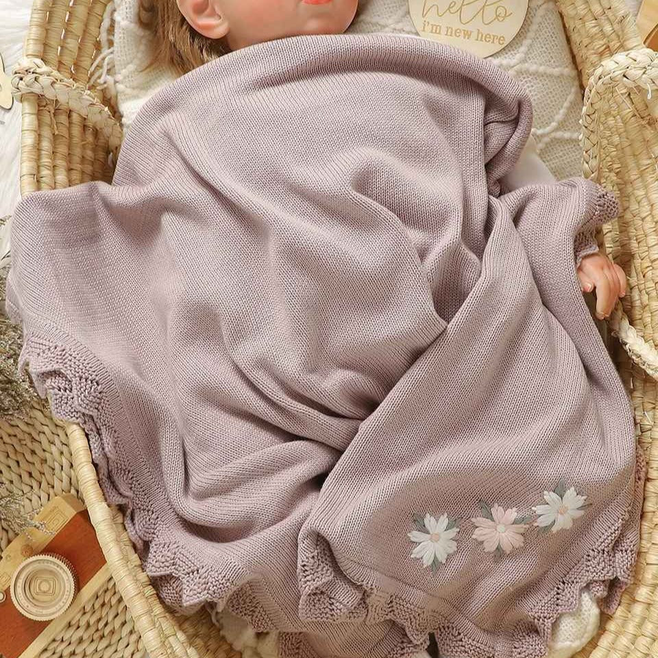Couverture bébé douce pour sommeil réparateur Coton tricoté