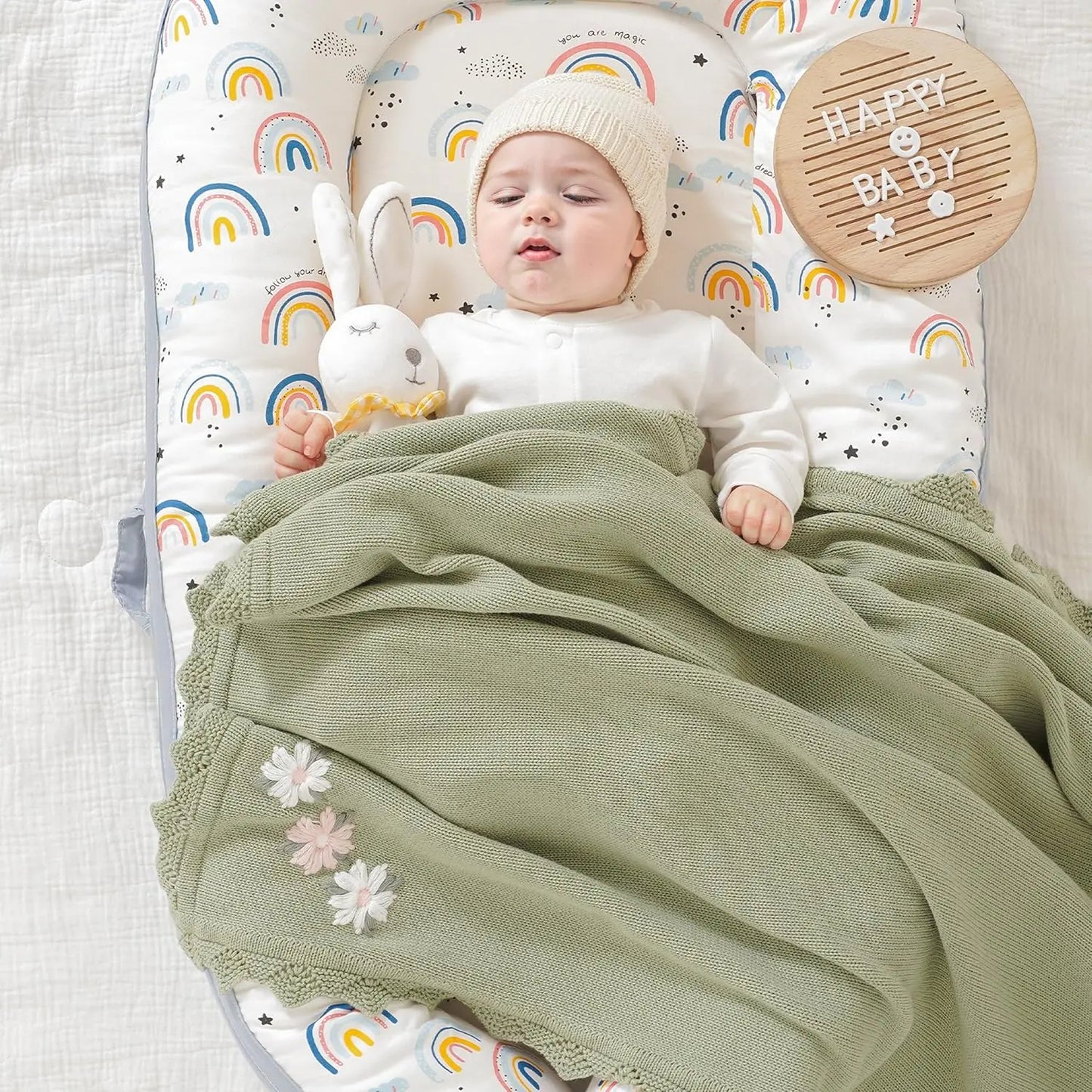 couverture bébé douce pour sommeil serein Coton tricoté