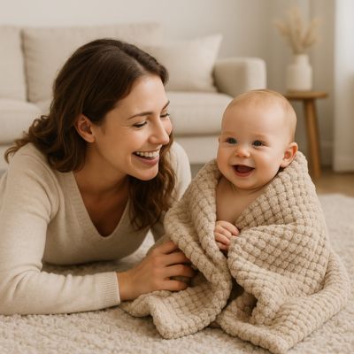 Couverture bébé douce serviette de bain carreaux d'ananas