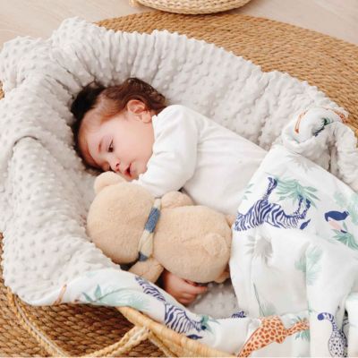 Couverture bebe douce sommeil confortable Câlin Réversible