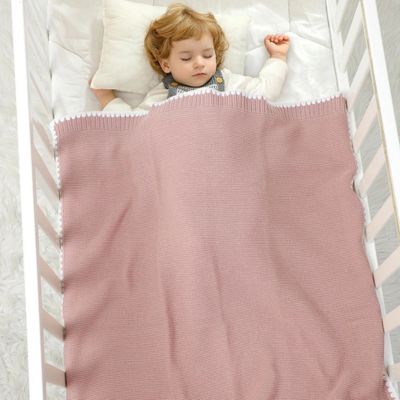Couverture bébé douce tricot rose sommeil paisible SoftNest