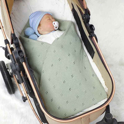 Couverture bébé douce tricot sommeil paisible dans poussette Dentelle de Nuage