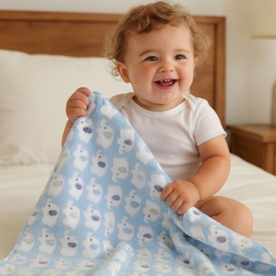Couverture bebe réconfortante douce éléphanteau douceur