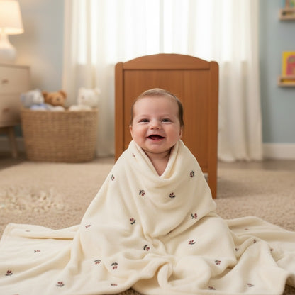 couverture bébé souriant polyvalente douce Douceur Apaisante