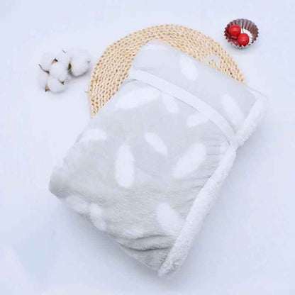 couverture bébé variante grise avec plume design poetique mixte couverture bébé Chaudoudou