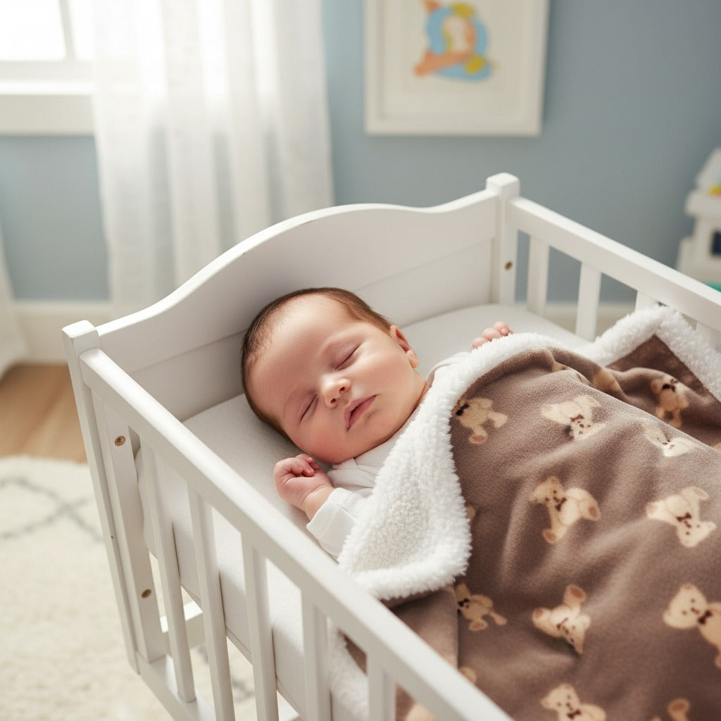 couverture chaude bebe naissance premium double sherpa