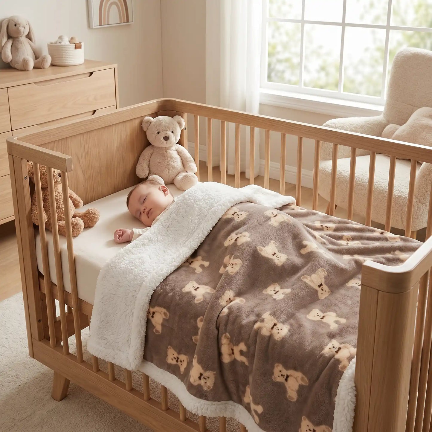 couverture chaude bebe sommeil paisible double sherpa