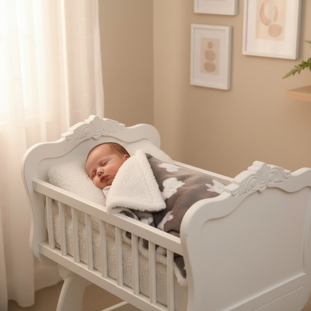 couverture chaude pour bebe double face flanelle douce