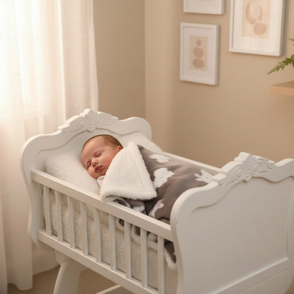 couverture chaude pour bebe double face flanelle douce