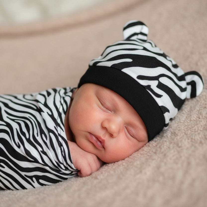 couverture d emmaillotage avec bonnet - douce nuit 