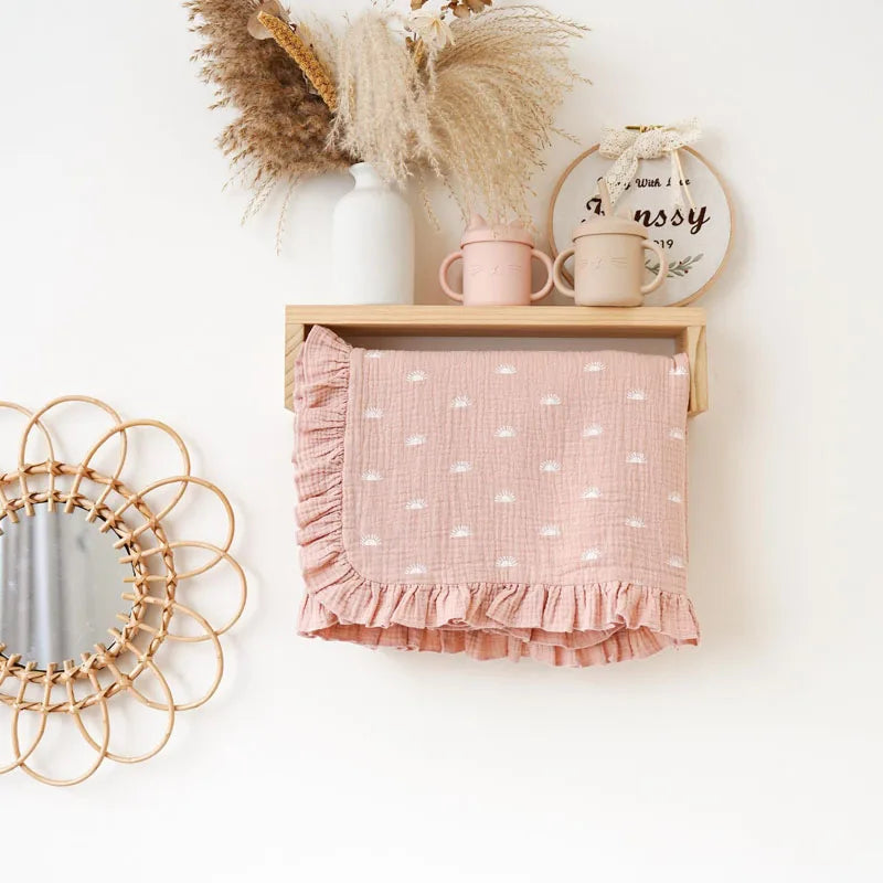 couverture douce bebe chaleureuse Nuage Poudré