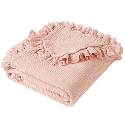 couverture douce bebe confortable rose Nuage Poudré