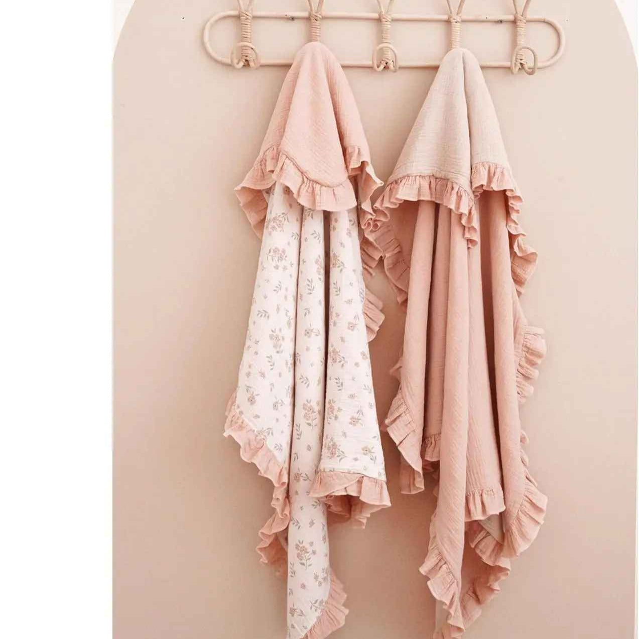 couverture douce bebe douillette confortable Nuage Poudré