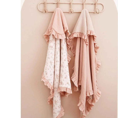 couverture douce bebe douillette confortable Nuage Poudré