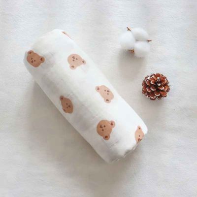 Couverture douce bebe mousseline ours Bulle de Bébé