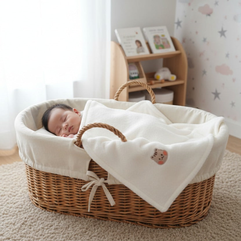 couverture douce bebe sommeil paisible Calin Flanelle
