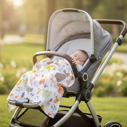 couverture ete pour bebe pratique pour sorties coton respirant