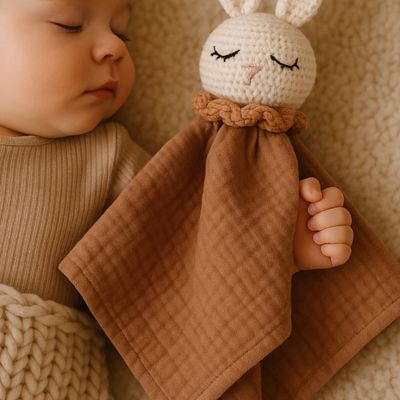 doudou bebe doux coton naturel Lapinou Crochet