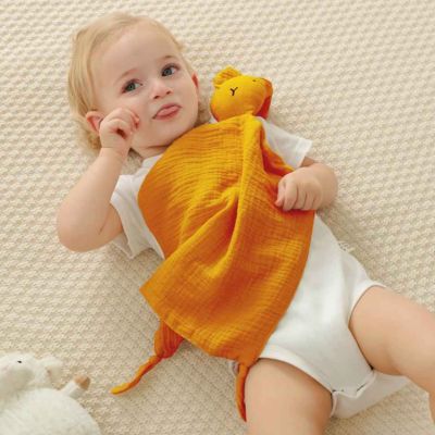 Doudou câlin léger coton Lapin en Mousseline