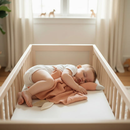 doudou couleur saumon pastel sommeil paisible canard mousseline