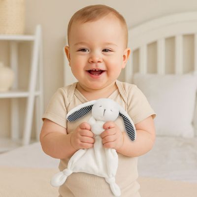 doudou lapin douillet chaleureux lapin blanc