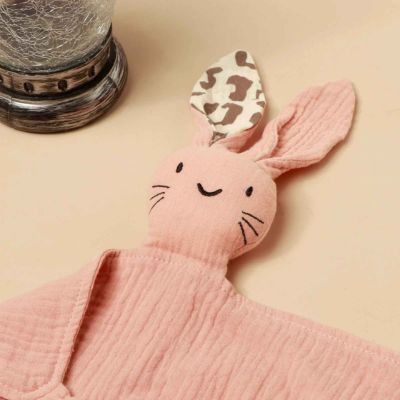 Doudou lapin doux coton rose LapiLange