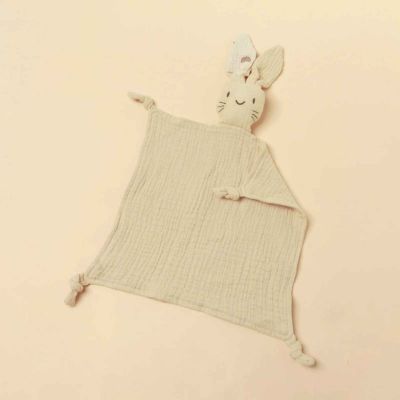 Doudou lapin doux coton variante beige LapiLange