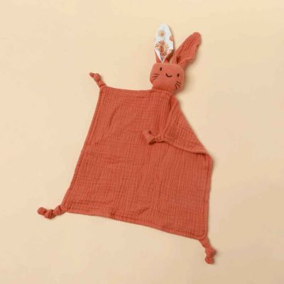 Doudou lapin doux coton variante rouge LapiLange