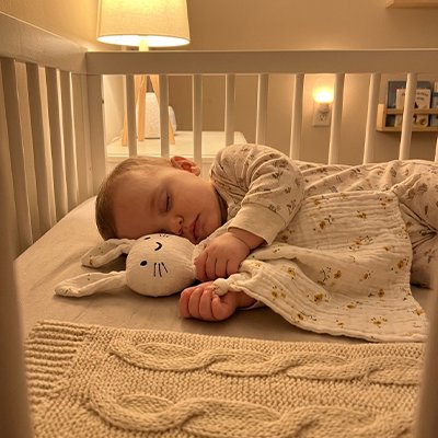 Doudou lapin en coton premium - Mousseline douce