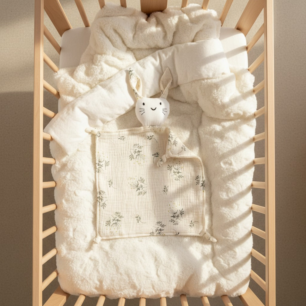 doudou lapin en mousseline premium sommeil paisible - Mousseline douce