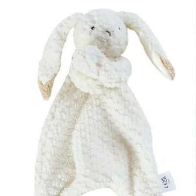 doudou lapin longues oreilles beige lapin blanc