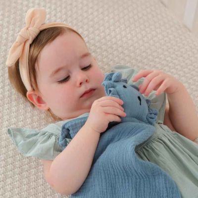 Doudou léger doux câlin Lion en Mousseline