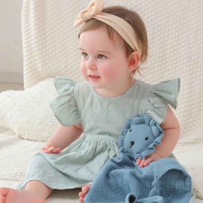 Doudou léger fluide Lion en Mousseline