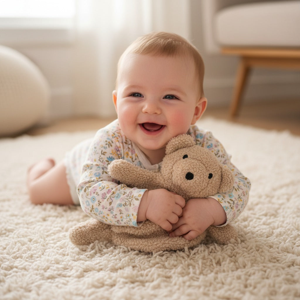 doudou ours beige pour bébé Ourson de Laine
