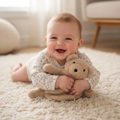 doudou ours beige pour bébé Ourson de Laine