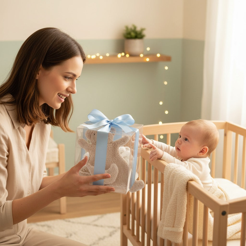 doudou ours cadeau ideal pour bébé Ourson de Laine