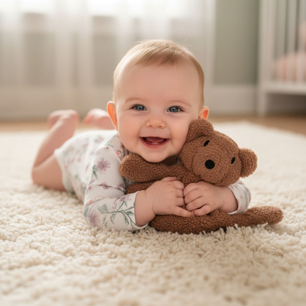 doudou ours marron pour bébé Ourson de Laine