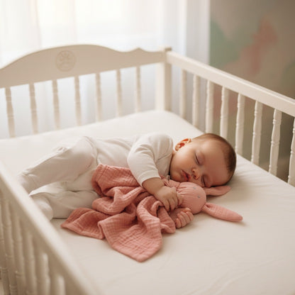 doudou plat sommeil paisible coton pastel
