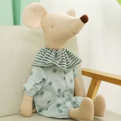doudou souris avec robe verte - rosie & olive