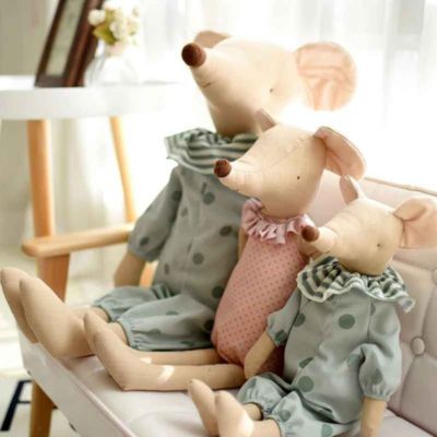 doudou souris sécurisé  en vert et rose Rosie & Olive