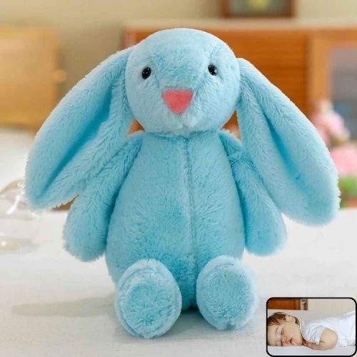 lapin en peluche bleu Ultra doux