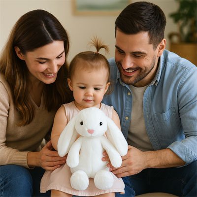 Lapin en peluche moelleuse et apaisante Ultra-doux