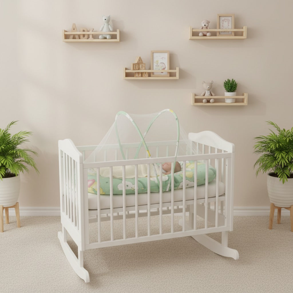 lit moustiquaire bebe sommeil paisible dans berceau NidProtect