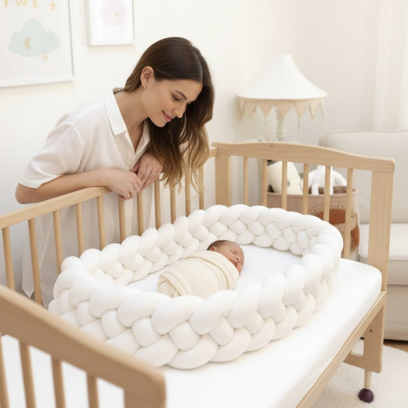maman regarde bébé dormir avec tresse 3m LovliNest