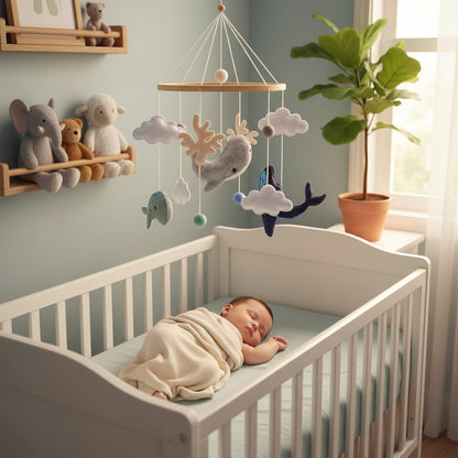 mobile bébé doux apaisant sommeil paisible Baleine