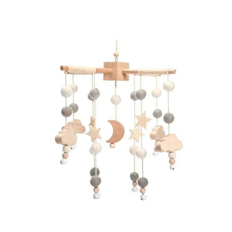 mobile bébé doux gris Planètes Éveil Paisible
