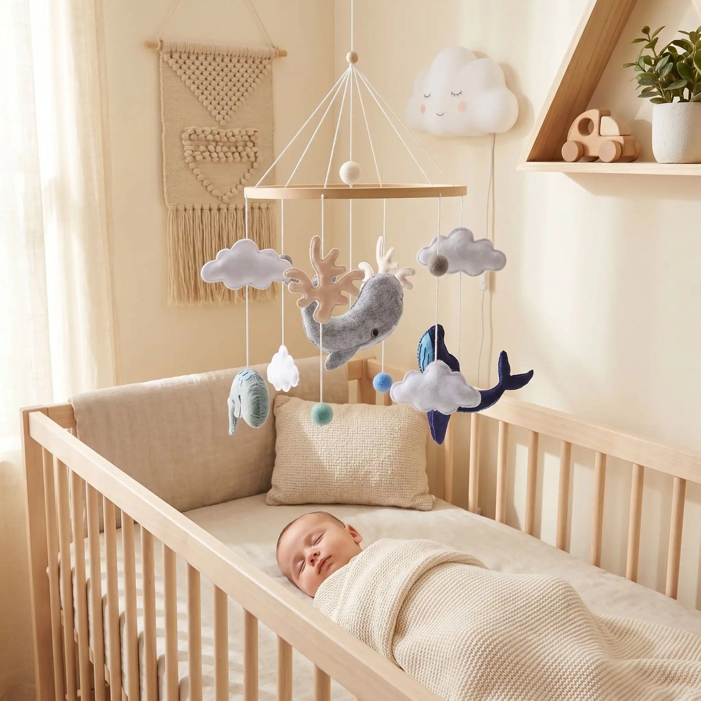 mobile bébé doux sommeil paisible bébé Baleine