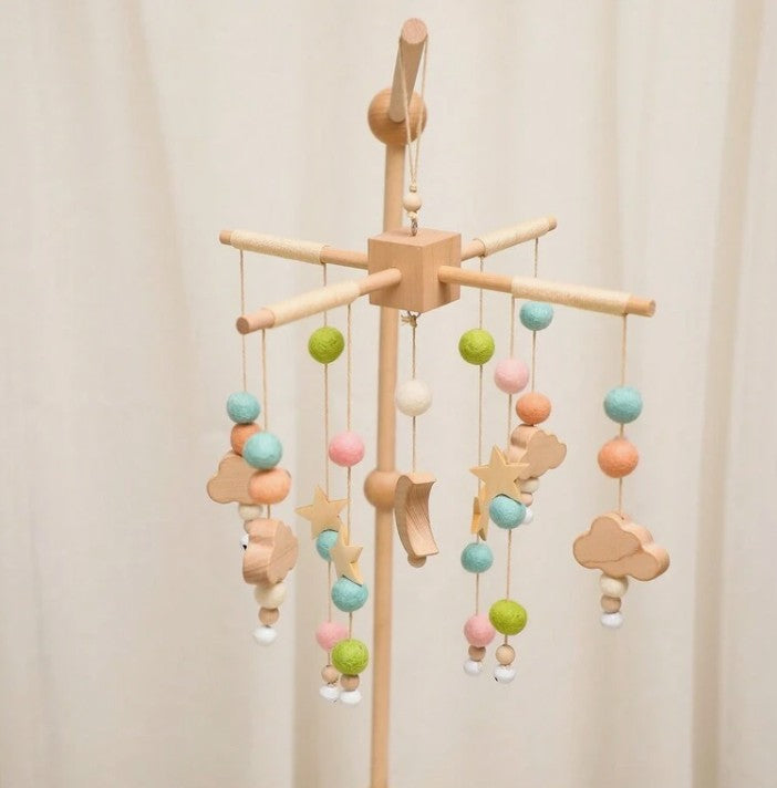 Mobile bébé doux suspendu Planètes Éveil Paisible