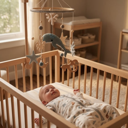 mobile bebe en feutre naurel sommeil confortable Rêve Marin