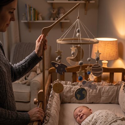 Mobile bebe installation facile - Douce Galaxie